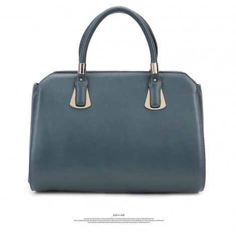 Genuine Leather Tote Bag Grey 75684