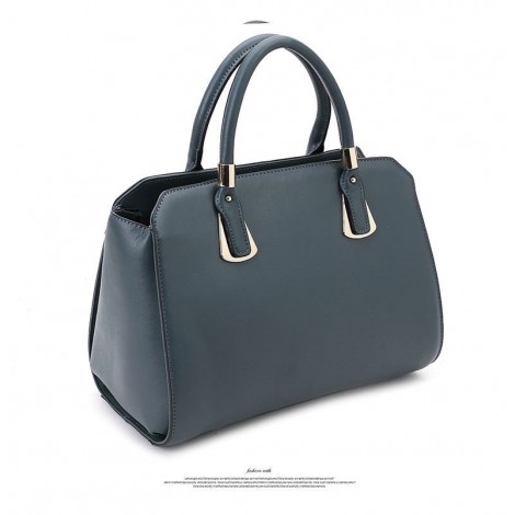 Genuine Leather Tote Bag Grey 75684