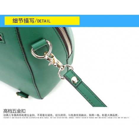 Genuine Leather Backpack Bag Dark Green 75668