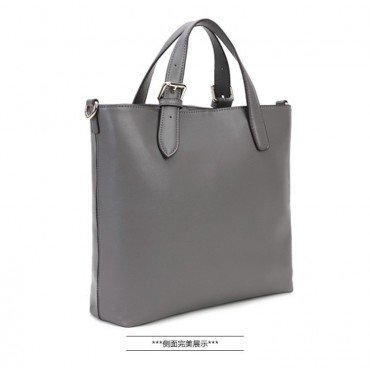 Genuine Leather Tote Bag Grey 75672