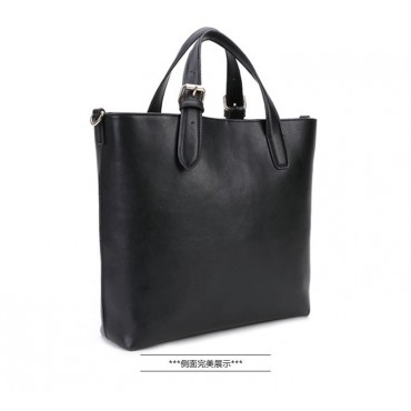 Genuine Leather Tote Bag Black 75672