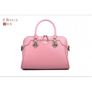 Genuine Leather Tote Bag Pink 75676